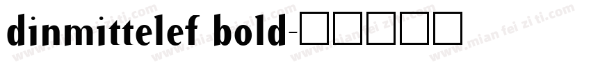 dinmittelef bold字体转换